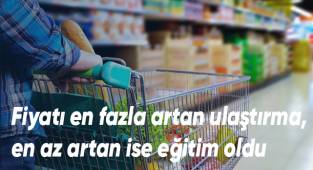 Fiyatı en fazla artan ulaştırma, en az artan ise eğitim oldu