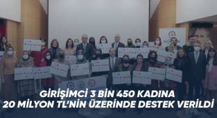 Girişimci 3 bin 450 kadına 20 milyon TL’nin üzerinde destek verildi