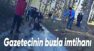 İnceleme gezisine katılan gazeteci, kendisi haberlik oldu