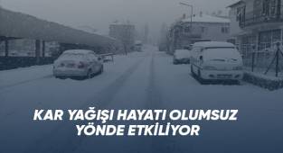 Kar yağışı hayatı olumsuz etkiledi