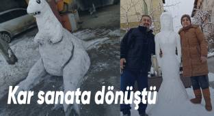 Kar yağışını fırsata dönüştüren Denizlililerden ilginç görüntüler ortaya çıktı