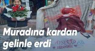 Kardan gelin isteme merasimi, görenleri kahkahaya boğdu