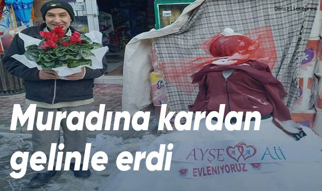 Kardan gelin isteme merasimi, görenleri kahkahaya boğdu