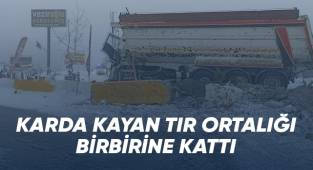 Kontrolden çıkan tır ortalığı birbirine kattı