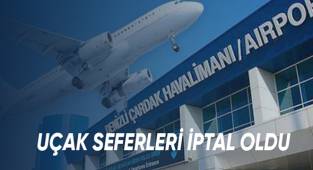 Kuvvetli kar yağışı uçak seferlerini iptal ettirdi