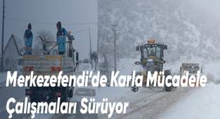Merkezefendi’de Karla Mücadele Çalışmaları Sürüyor