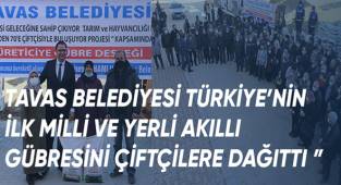 Tavas Belediyesi çiftçilere Türkiye'nin ilk milli, yerli ve akıllı gübresini dağıttı