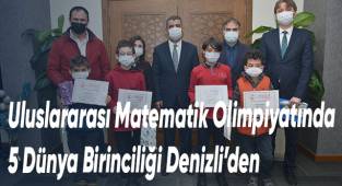 Uluslararası Matematik Olimpiyatında 5 Dünya Birinciliği Denizli’den