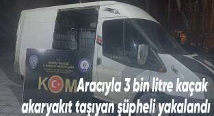 Aracıyla 3 bin litre kaçak akaryakıt taşıyan şüpheli yakalandı
