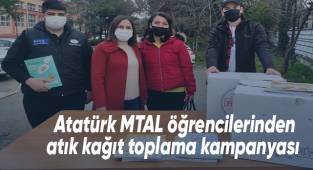 Atatürk MTAL öğrencilerinden atık kağıt toplama kampanyası