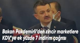 Bakan Pakdemirli’den zincir marketlere KDV’ye ek yüzde 7 indirim çağrısı