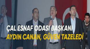 Çal Esnaf Odası Başkanı Aydın Canan Güven tazeledi