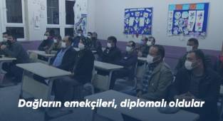 Dağların emekçileri, diplomalı oldular
