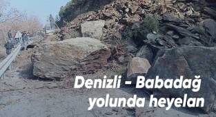 Denizli - Babadağ yolunda heyelan