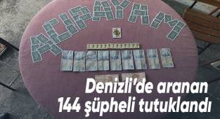 Denizli’de aranan 144 şüpheli tutuklandı