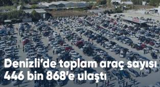 Denizli’de toplam araç sayısı 446 bin 868’e ulaştı