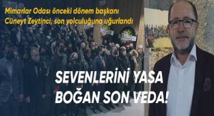 Denizli Mimarlar Odası önceki dönem Başkanı Cüneyt Zeytinci son yolculuğuna uğurlandı