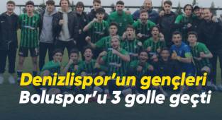 Denizlispor’un gençleri Boluspor engelini 3 golle geçti