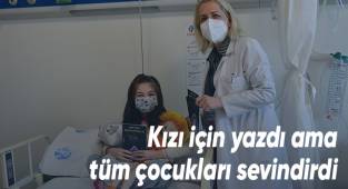 Doç. Dr. Acımış, kızı için yazdığı kitabı PAÜ'de yatan çocuklara hediye etti