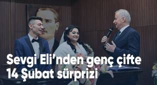 Genç çiftin düğün hediyesi Sevgi Eli’nden