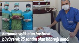 İçi taşlarla dolu böbreği başarılı bir ameliyatla alındı