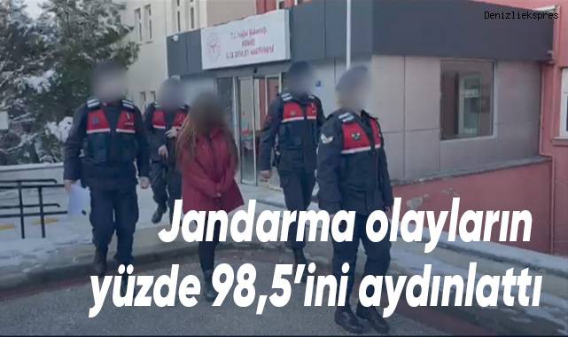 Jandarma olayların yüzde 98,5’ini aydınlattı