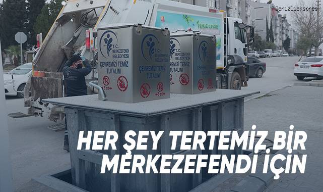 Merkezefendi de 50 farklı noktaya yer altı çöp konteyneri yerleştirildi
