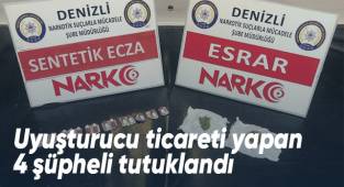 Uyuşturucu ticareti yapan 4 şüpheli tutuklandı