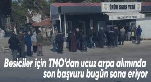Besiciler için TMO’dan ucuz arpa alımında son başvuru bugün sona eriyor