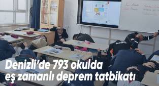 Denizli’de 793 okulda eş zamanlı deprem tatbikatı
