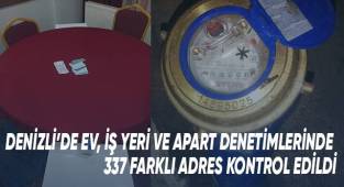 Denizli’de ev, iş yeri ve apart denetimlerinde 337 farklı adres kontrol edildi