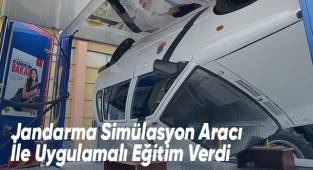 Denizli'de Jandarmadan Uygulamalı Trafik Eğitimi