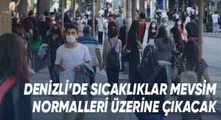 Denizli'de sıcaklıklar mevsim normalleri üzerine çıkacak