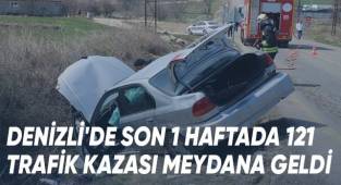 Denizli'de Son 1 Haftada 121 Trafik Kazası Meydana Geldi