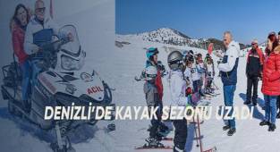 Denizli Kayak Merkezi'nde kar keyfi doyasıya yaşanıyor