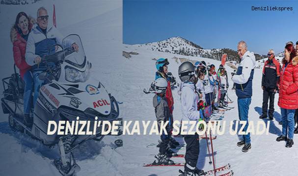 Denizli Kayak Merkezi'nde kar keyfi doyasıya yaşanıyor