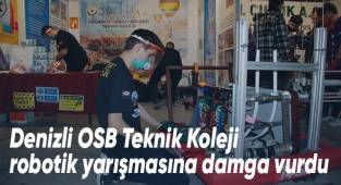 Denizli OSB Teknik Koleji robotik yarışmasına damga vurdu