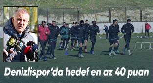 Denizlispor’da hedef en az 40 puan