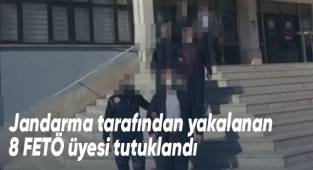 Jandarma tarafından yakalanan 8 FETÖ üyesi tutuklandı