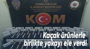 Kaçak ürünlerle birlikte yakayı ele verdi