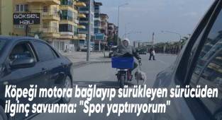 Köpeğini sürükleyen sürücünün savunması şaşırttı