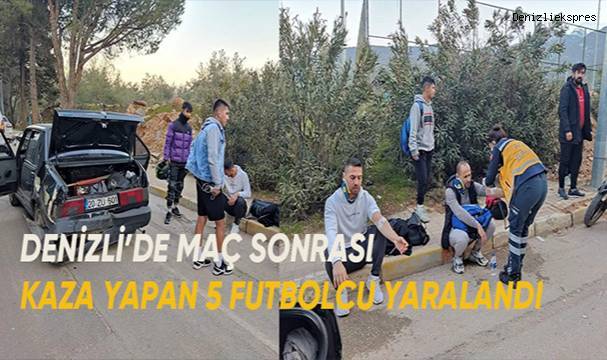 Maç sonrası kaza yapan 5 futbolcu yaralandı