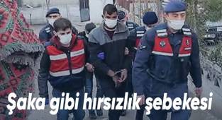 Şaka gibi hırsızlık şebekesi