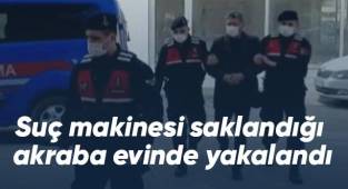 Suç makinesi saklandığı akraba evinde yakalandı