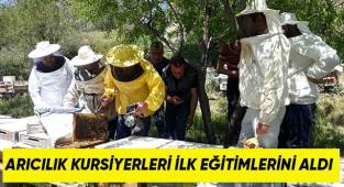 Arıcılık kursiyerleri ilk eğitimlerini aldı