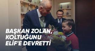 Başkan Zolan, koltuğunu ortaokul öğrencisi Elif'e devretti