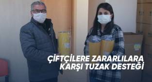 Çiftçilere zararlılara karşı tuzak desteği