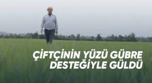 Çiftçinin yüzü gübre desteğiyle güldü