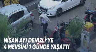 Önce kar yağan Denizli’de, şiddetli dolu yağışı sonrası hayat felç oldu