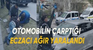 Otomobilin çarptığı eczacı ağır yaralandı